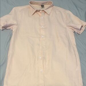 SHEIN Men's Casual Cream Button Down Shirt